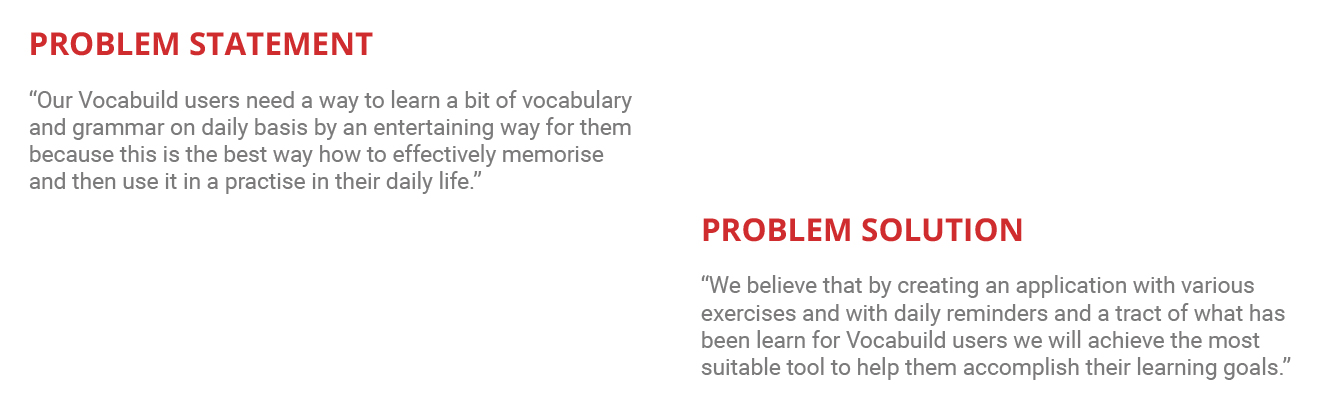 Vocabuild problem statement and solution